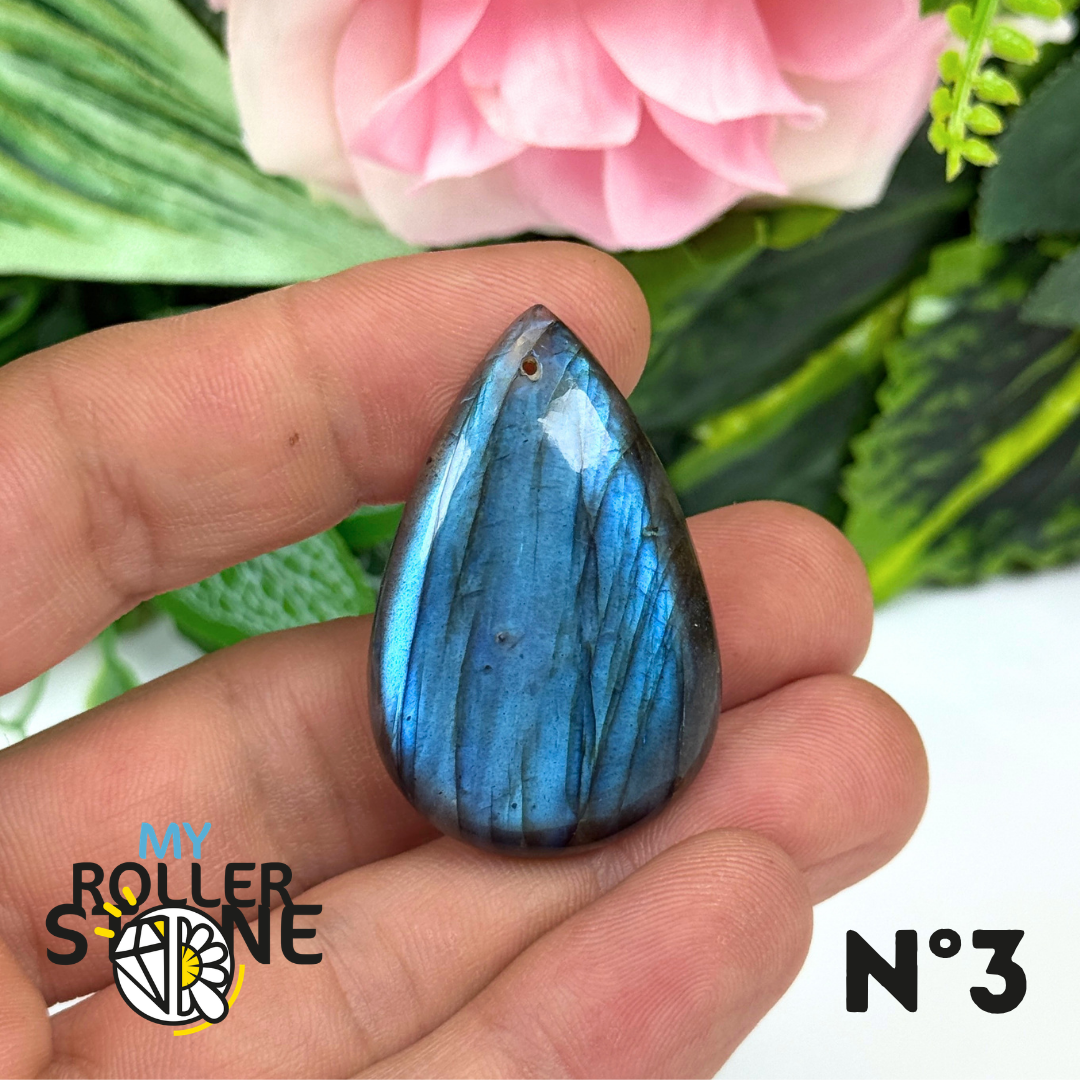 Pendentif Labradorite Blue fire percé 5A