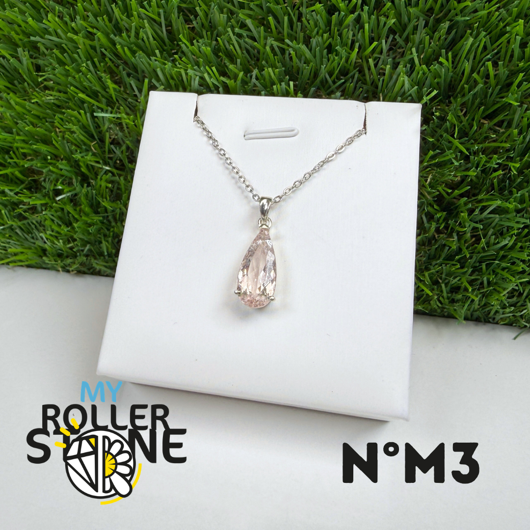 Pendentif Morganite Argent 925 #M3