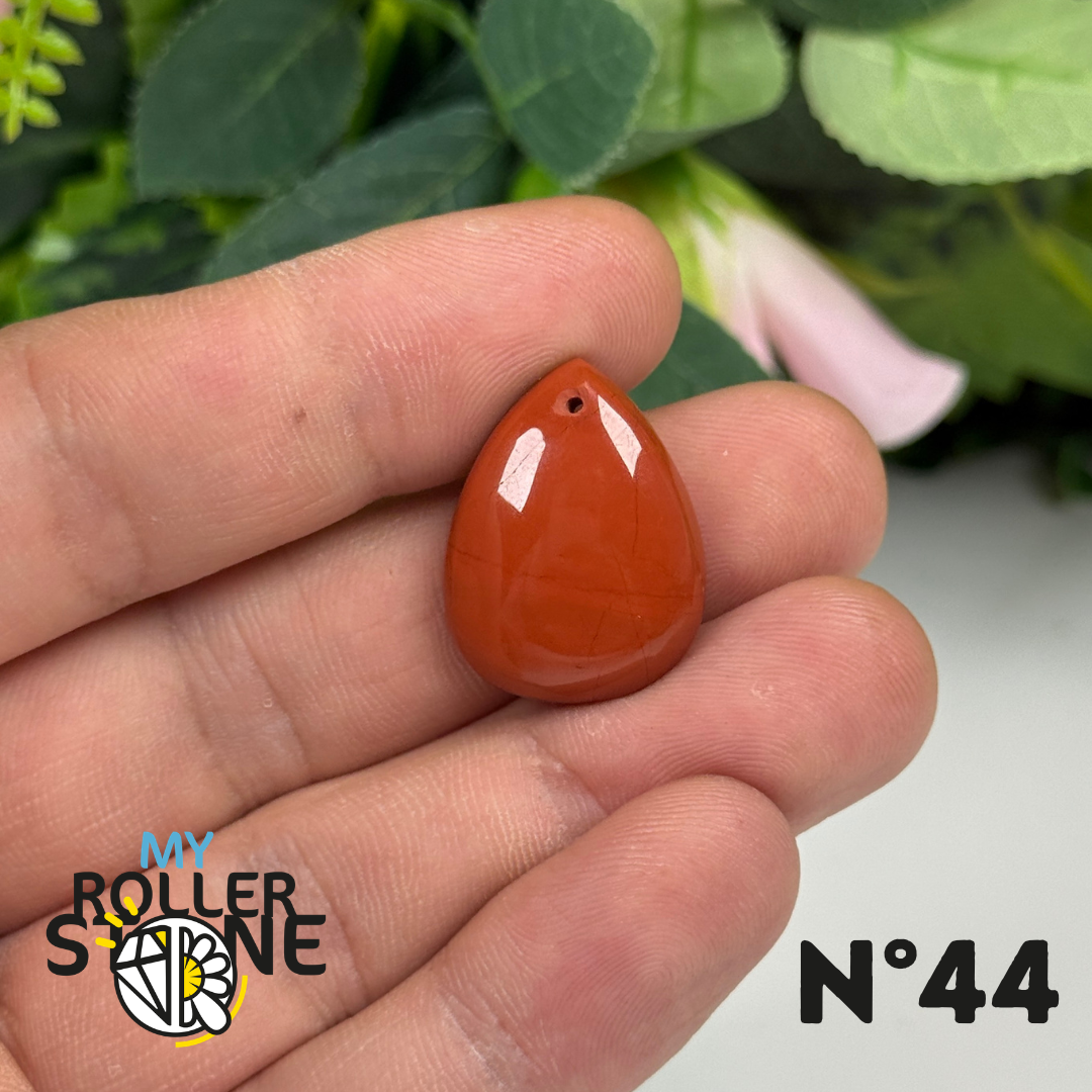 Pendentif Jaspe rouge 5A Percé