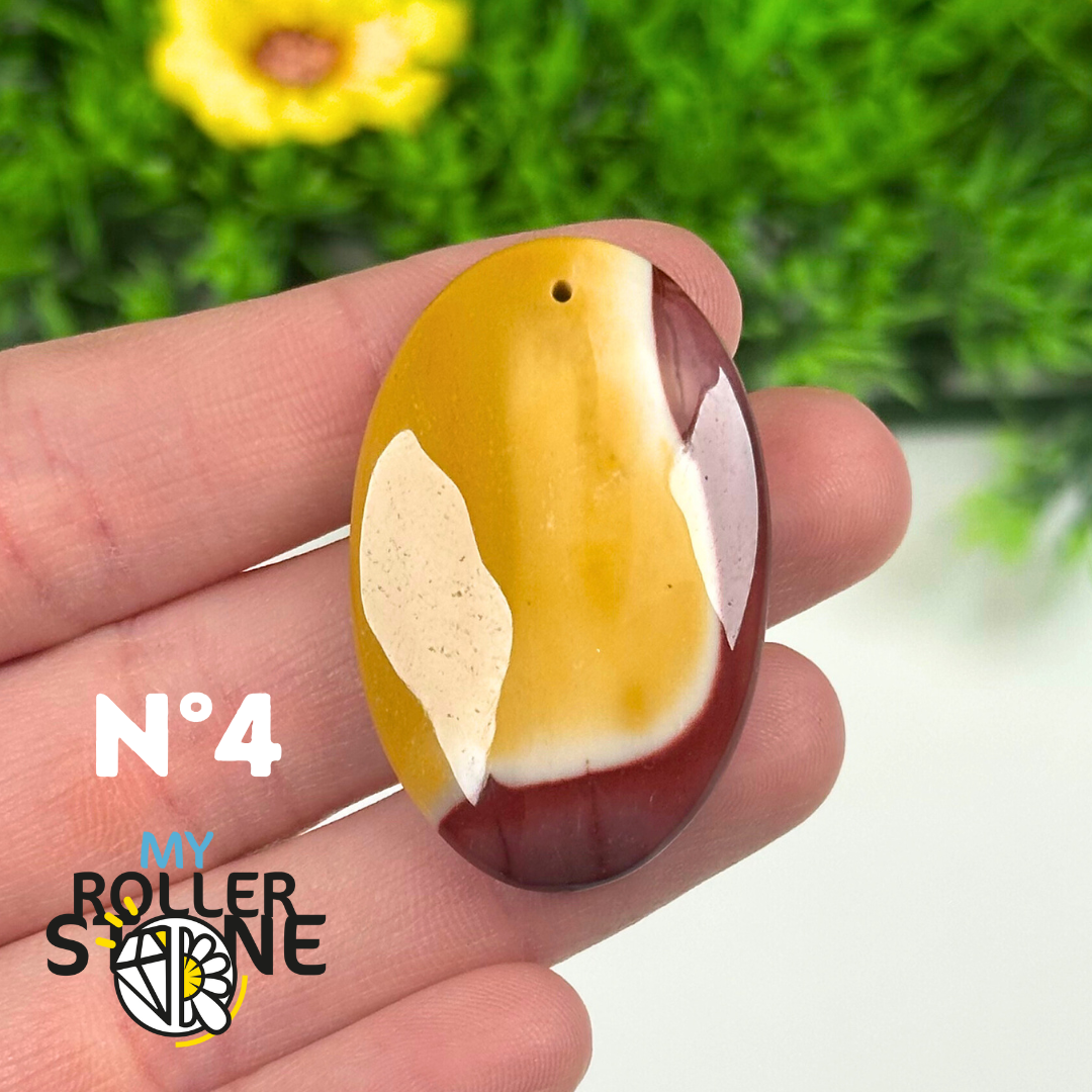 Pendentif Jaspe Mokaite percé 5A