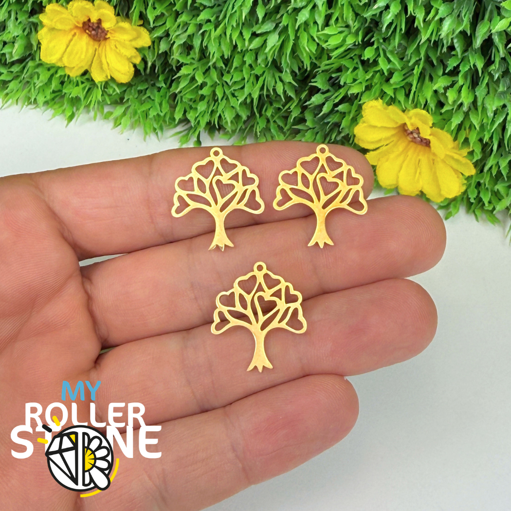 Pendentif Arbre de vie Coeur Argenté et doré