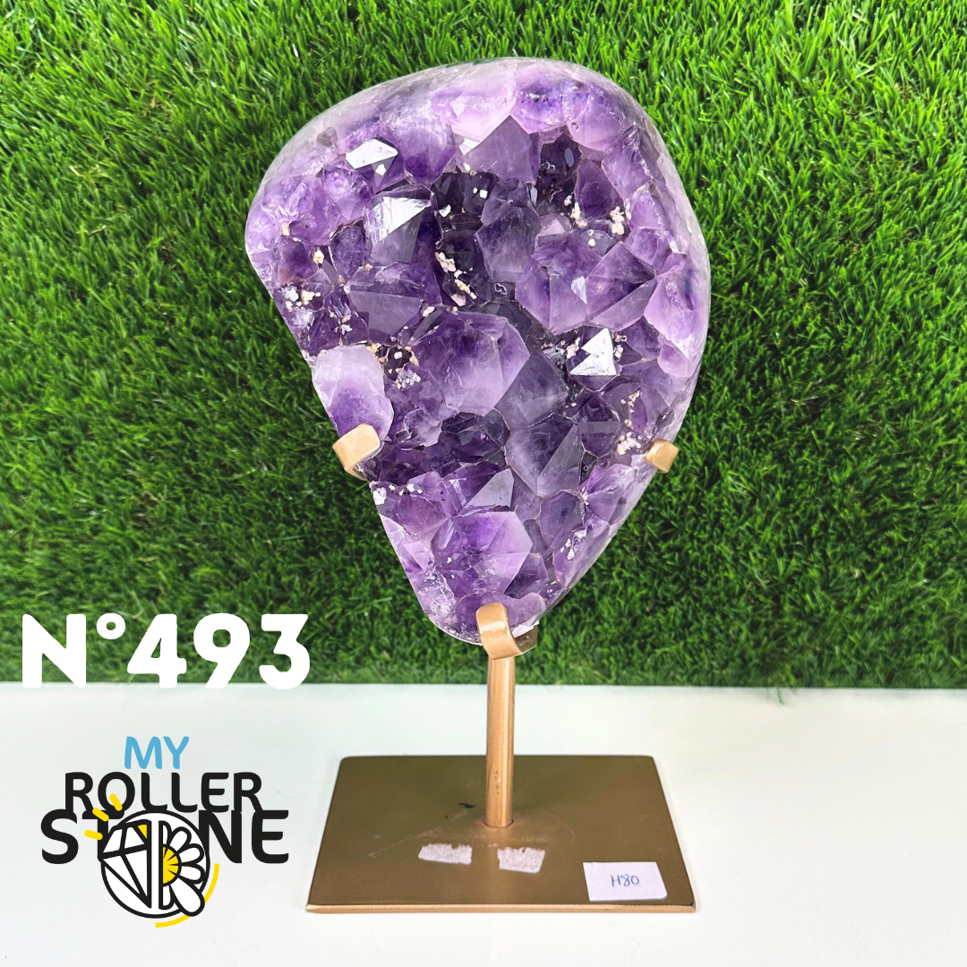 Géode Améthyste sur support métal #493