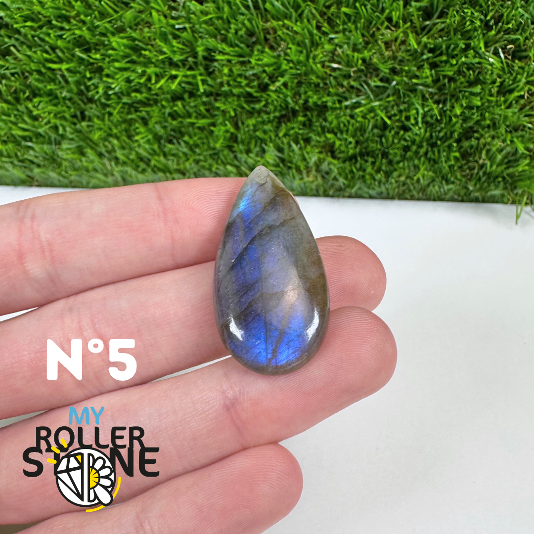 Pendentif Labradorite blue fire percé 5A