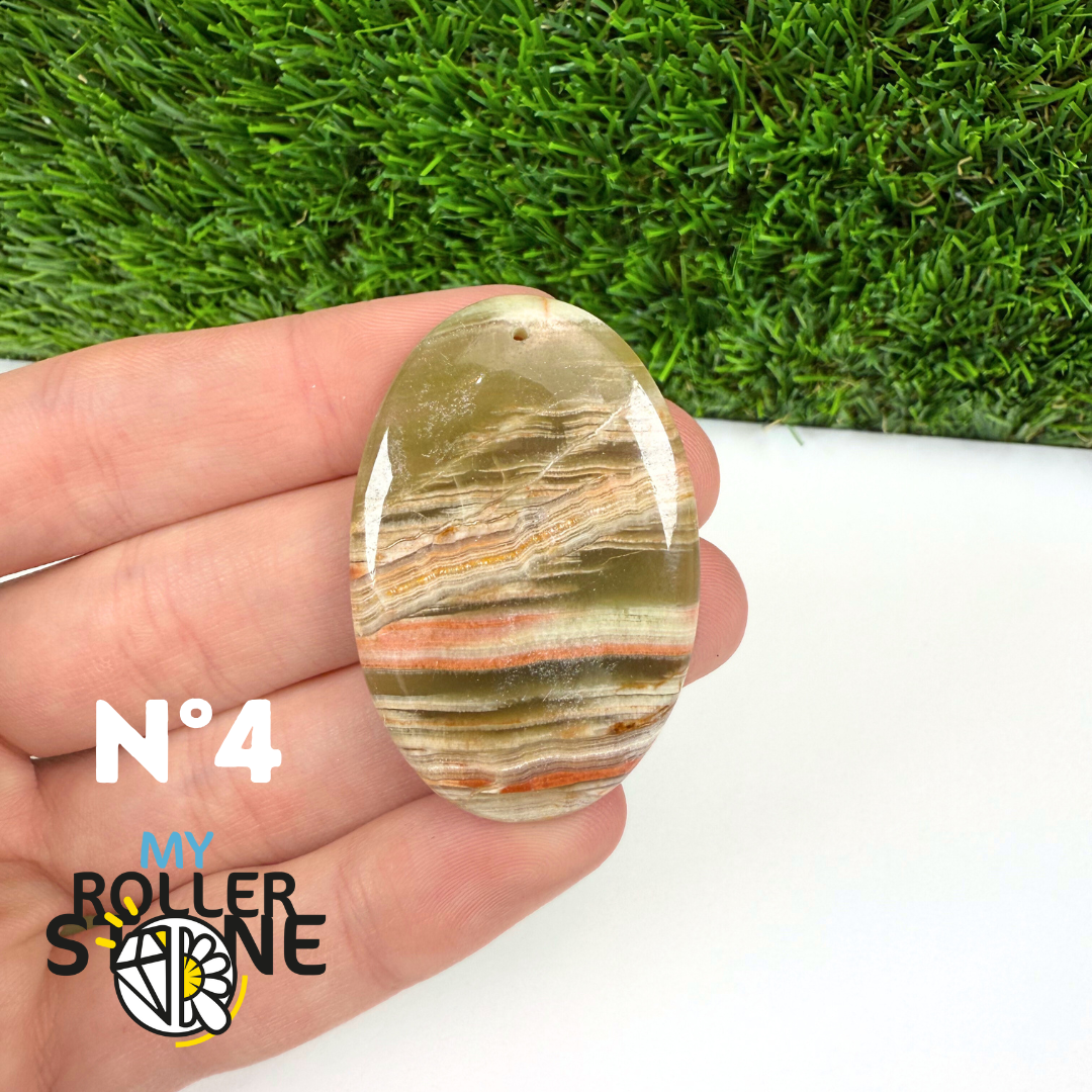 Pendentif Calcite Verte 5A Percé