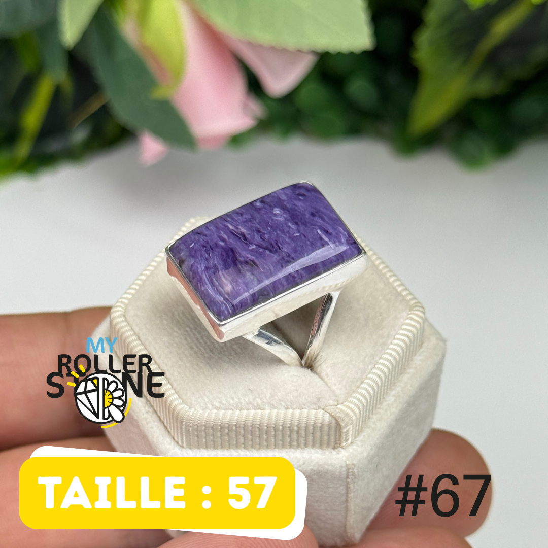 Bague argent charoïte #OR67