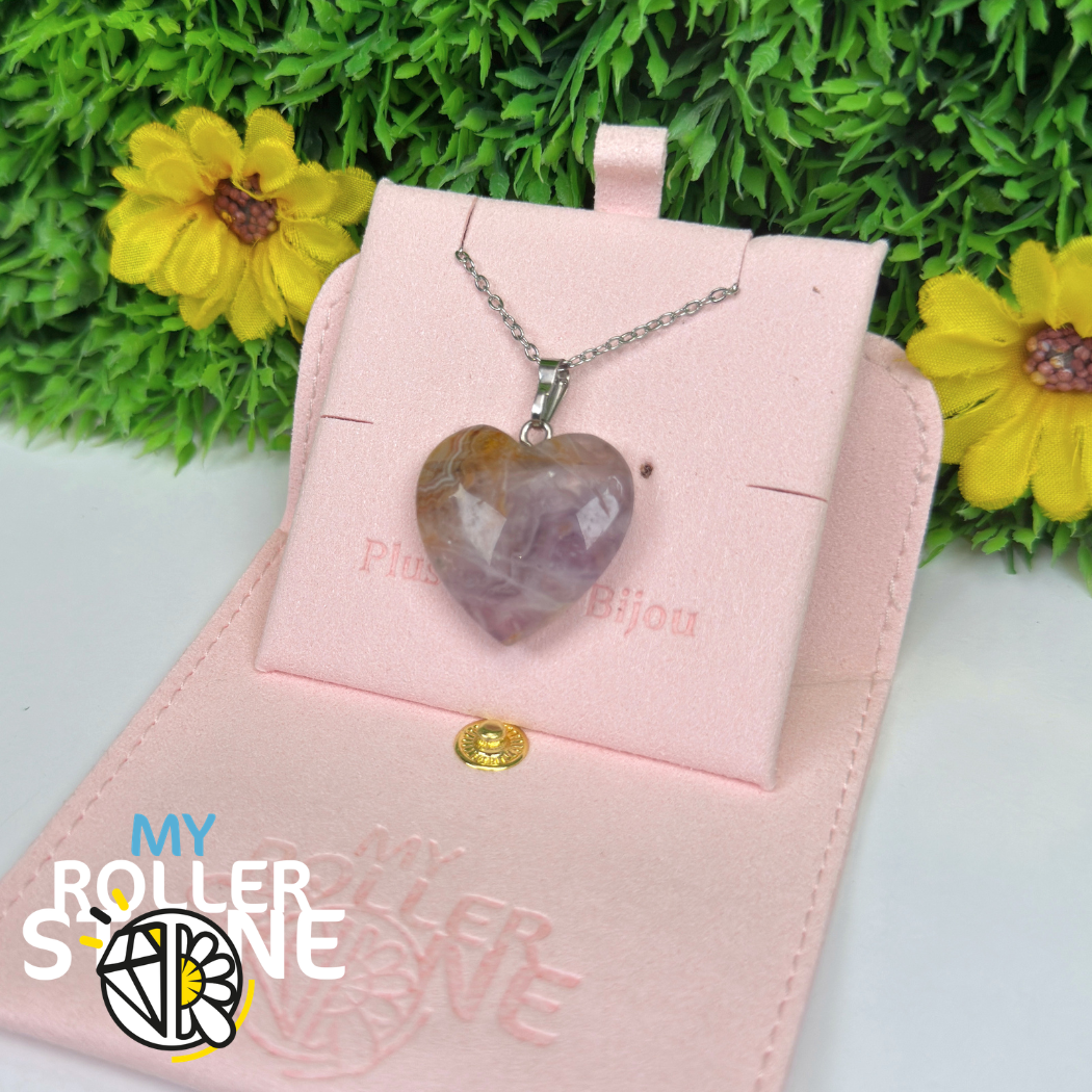 Pendentif Coeur Améthyste 
du Mexique
