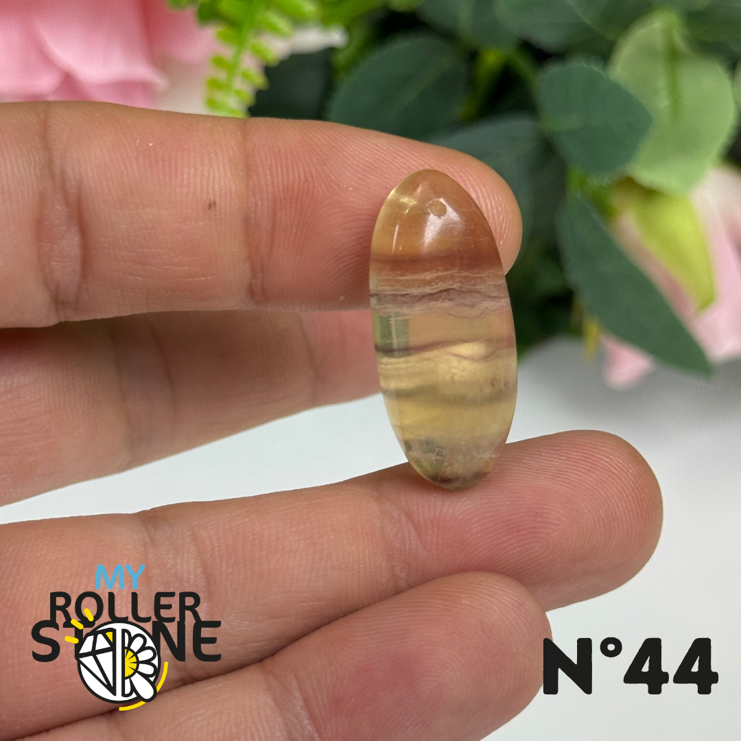 Pendentif Percé en Fluorite Multicolore à Bandes Dorées – Qualité 5A