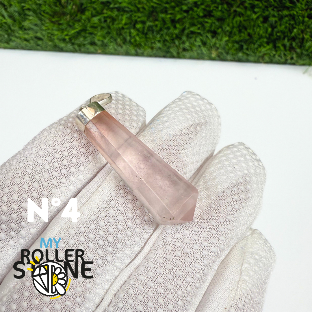 Pendentif Quartz rose et Argent