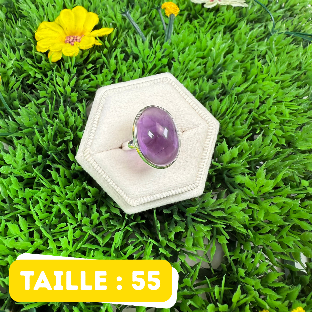 Bague Argent 925 Améthyste #204