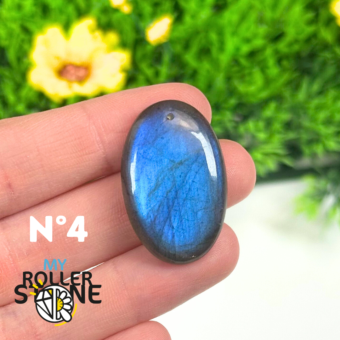 Pendentif Labradorite blue fire percé 5A