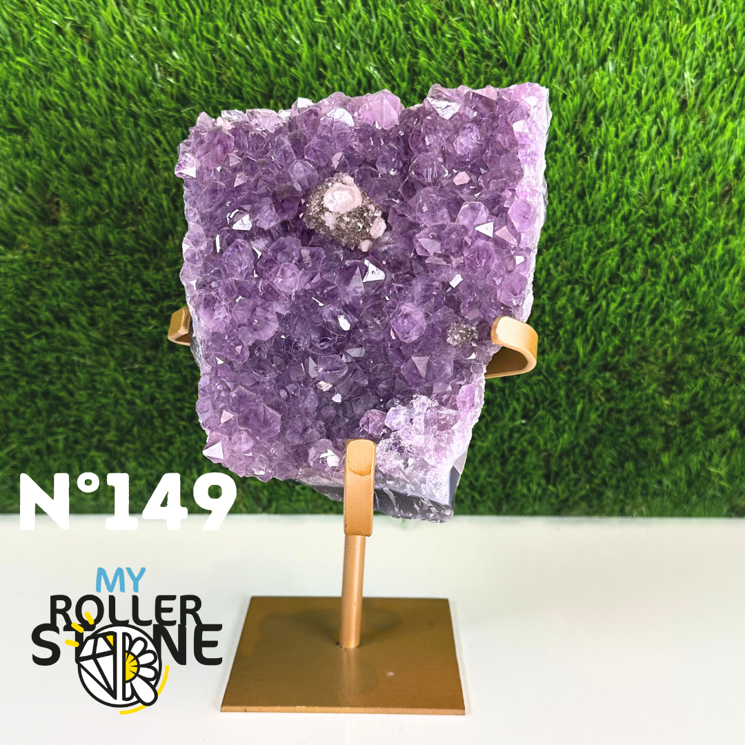 Druze Améthyste sur support métal #149