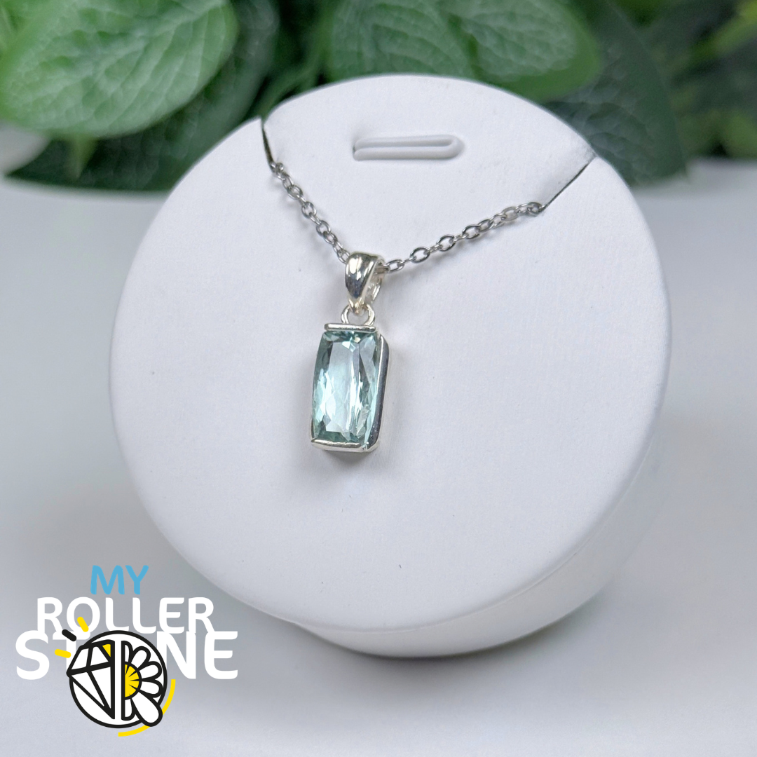 Pendentif Aigue-Marine du Brésil et Argent 925 #4