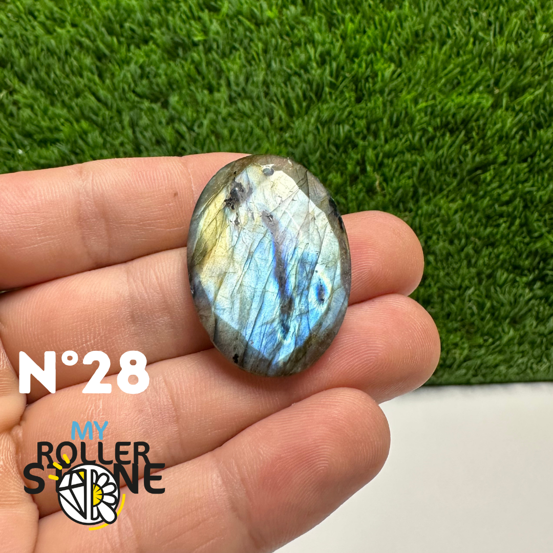 Cabochon Labradorite forme Libre Facettée