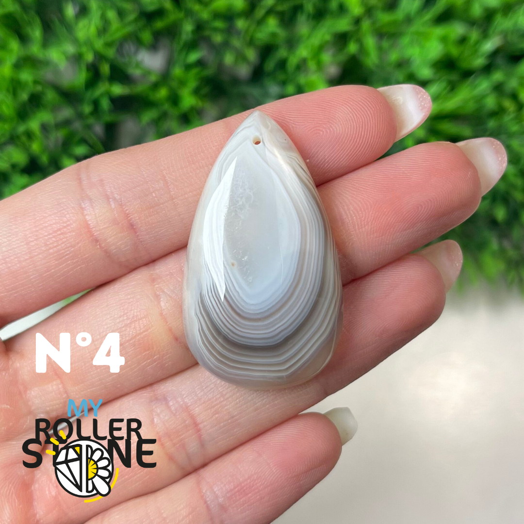 Pendentif Agate du Botswana 5A percé