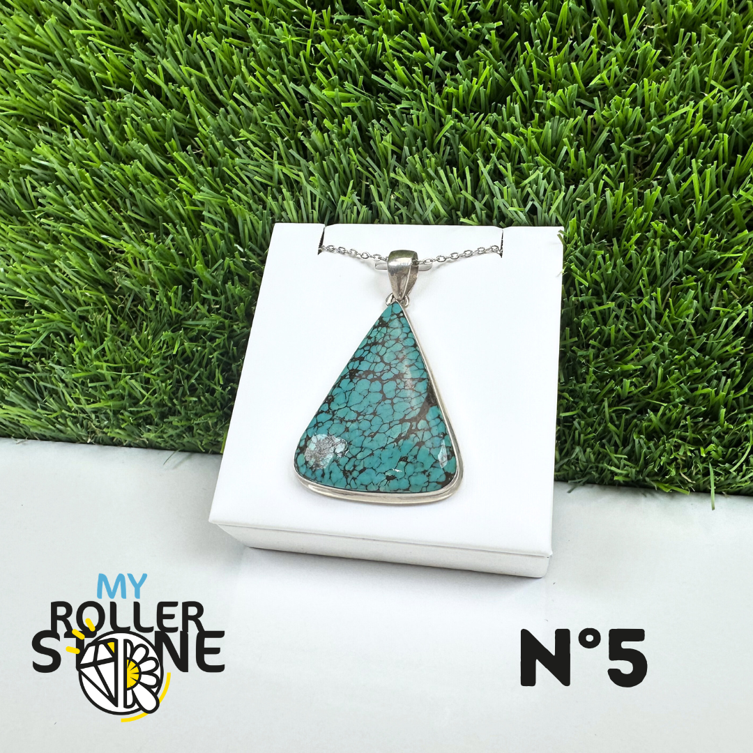 Pendentif Turquoise Tibétaine #5