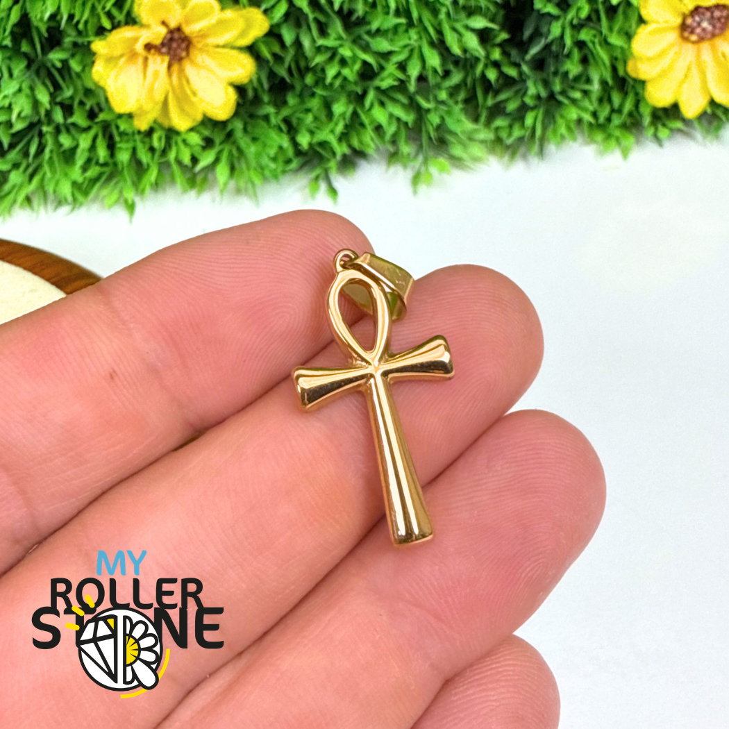 Pendentif Ankh Acier inoxydable Doré