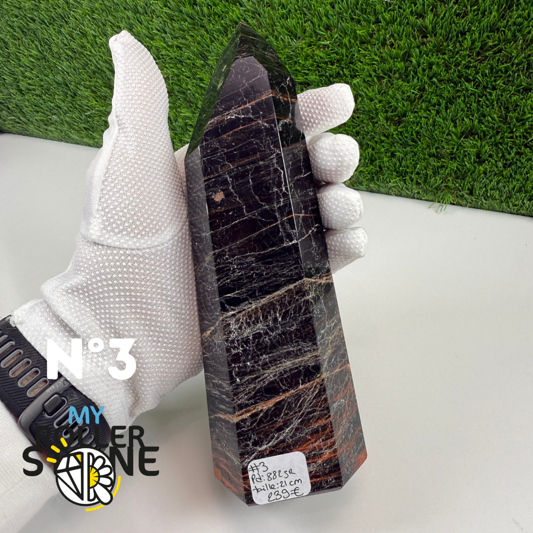 Grande Pointe en Tourmaline noire du Brésil