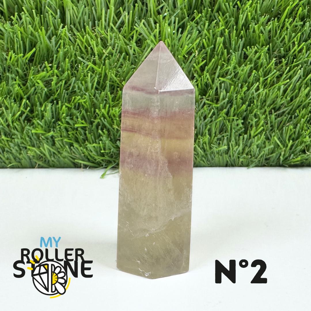 Pointes Pierre Fluorite Arc-en-Ciel Pastel