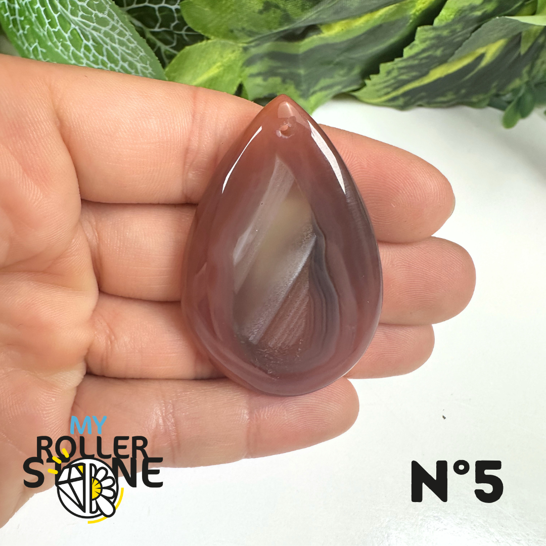 Pendentif percé Agate du Botswana 5A