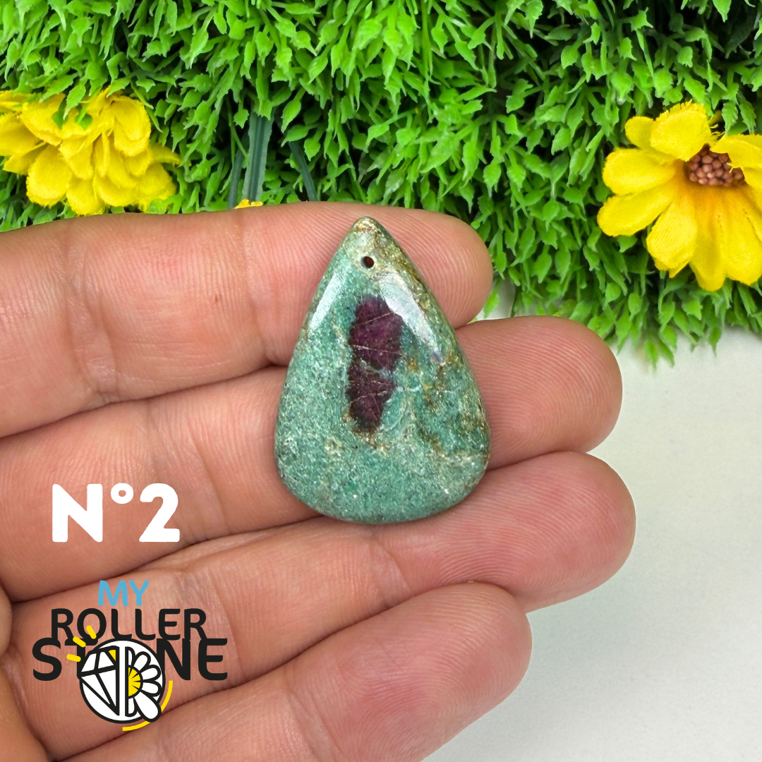 Pendentif percé Ruby Fushiste 5A