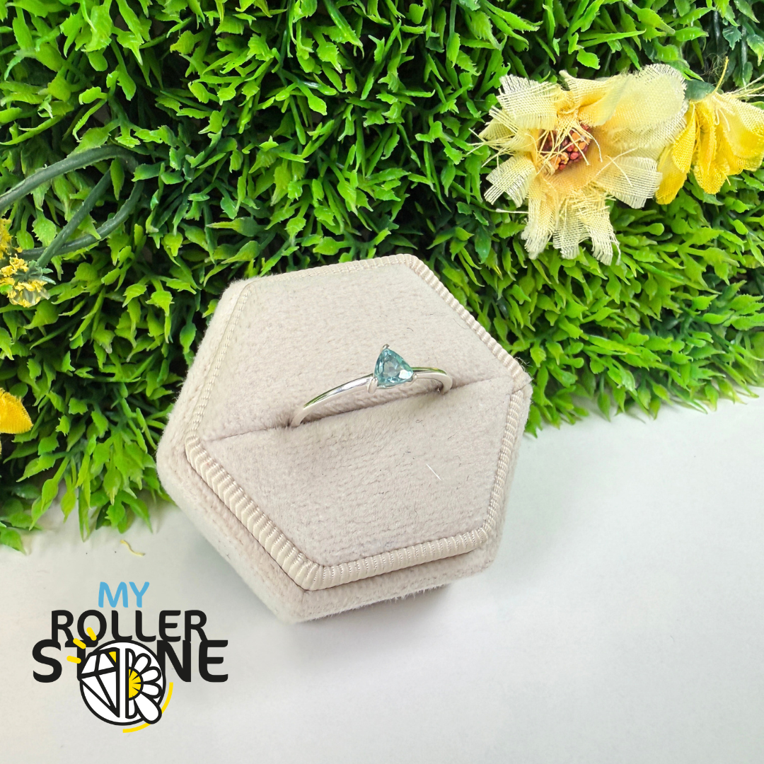 Bague Apatite Bleue Néon Facettée – RBC312-NBF