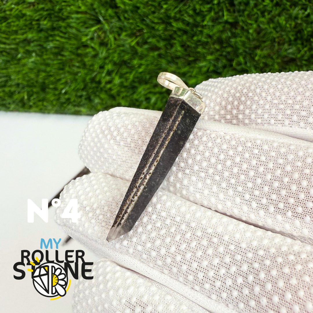 Pendentif Quartz Lithium et Argent