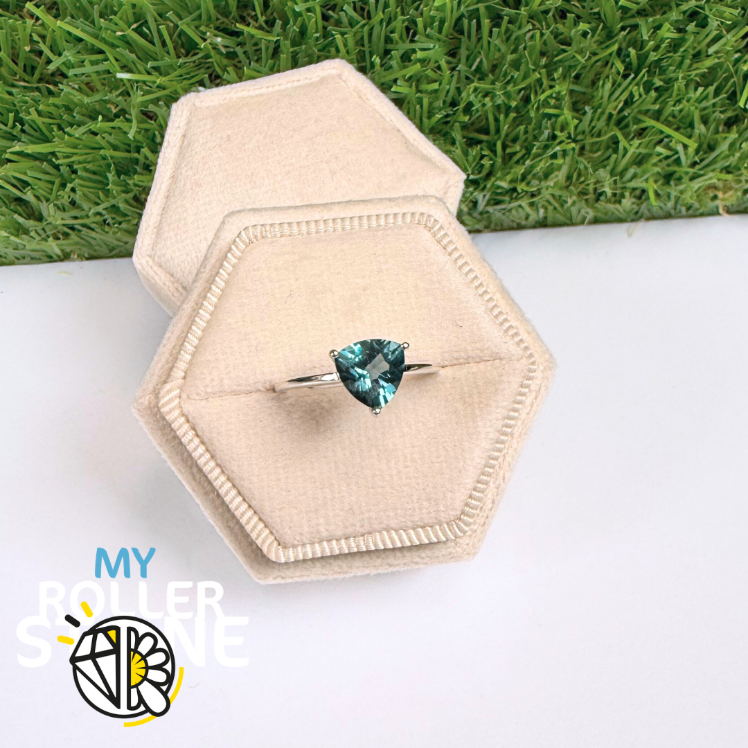 Bague Argent Fluorite Bleu-Vert Trillon (RBC326)