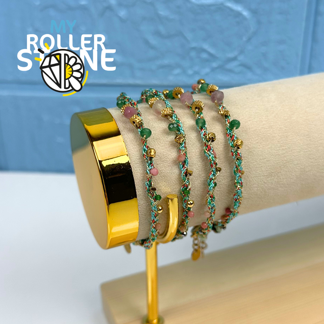 Bracelet Bohème Tissé Pierre naturelle