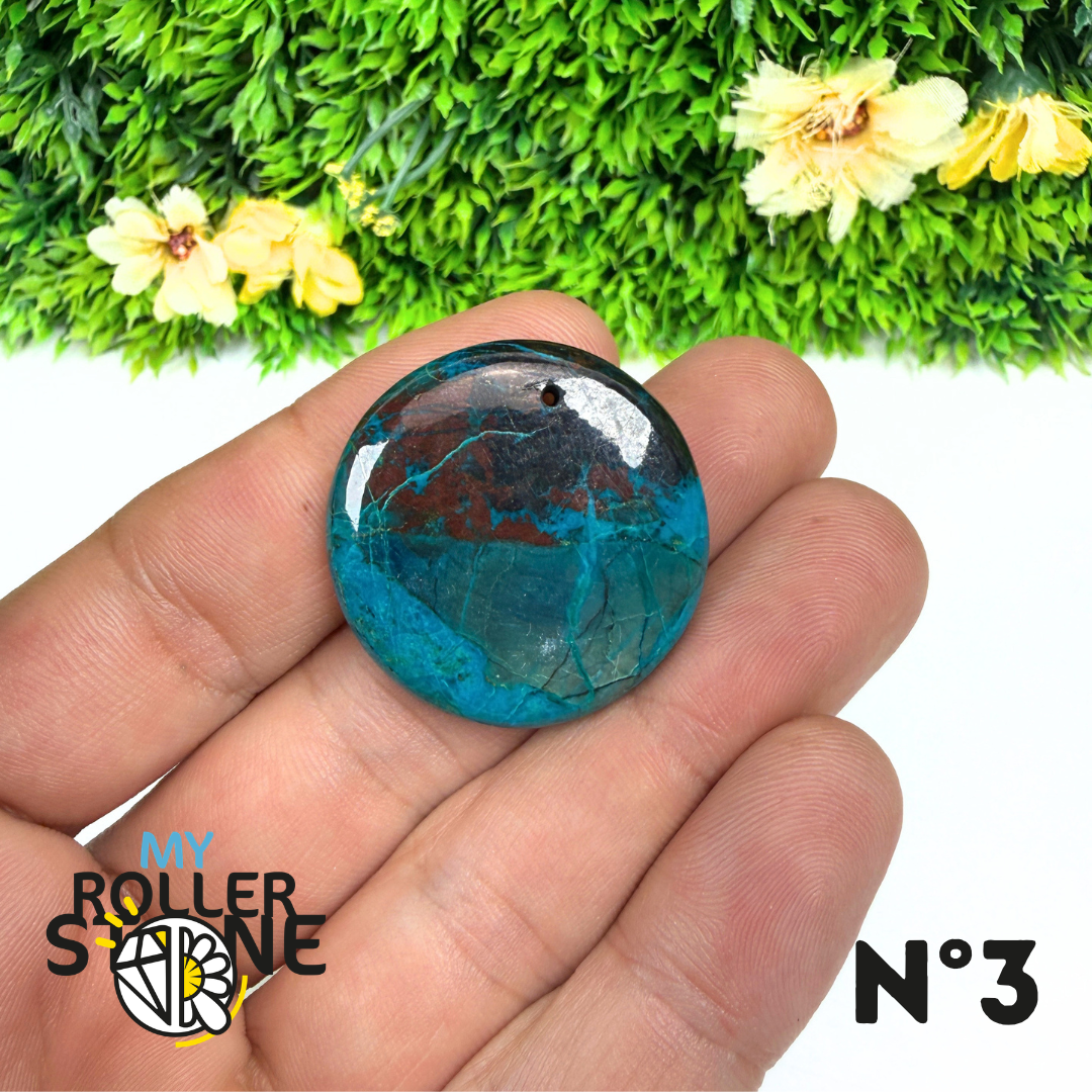 Pendentif Percé Shattuckite avec Cuprite