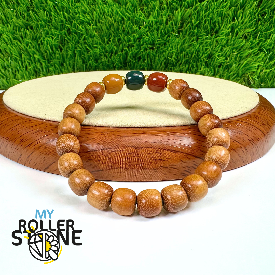 Bracelet Bois De Santal Dorée