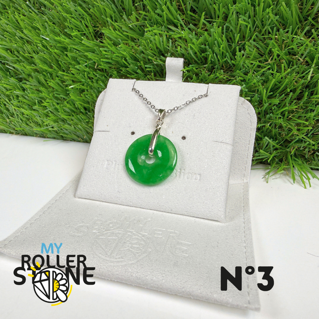 Pendentif Jade Nephrite Vietnam Argent 925