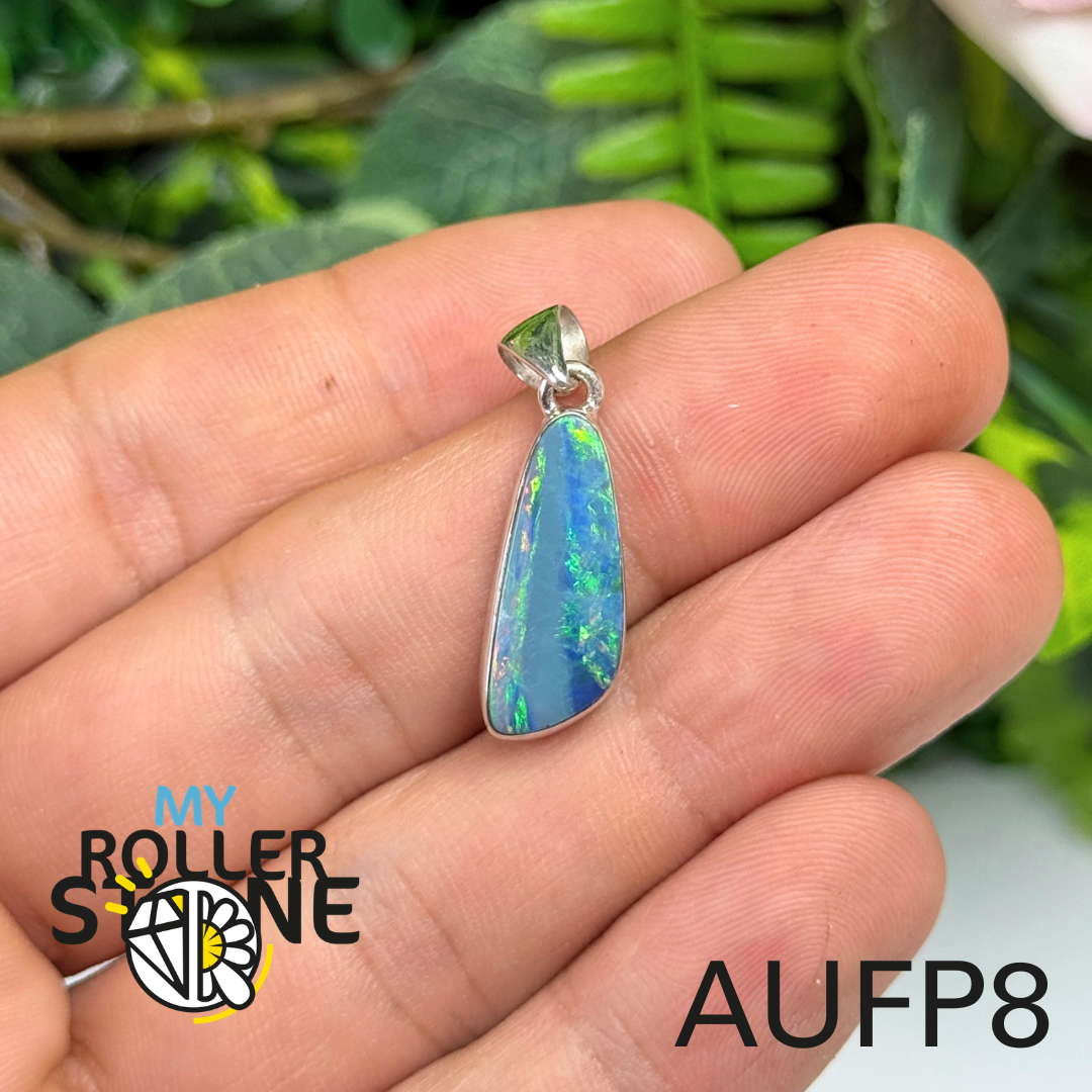 Pendentif argent opale australienne #UFP8