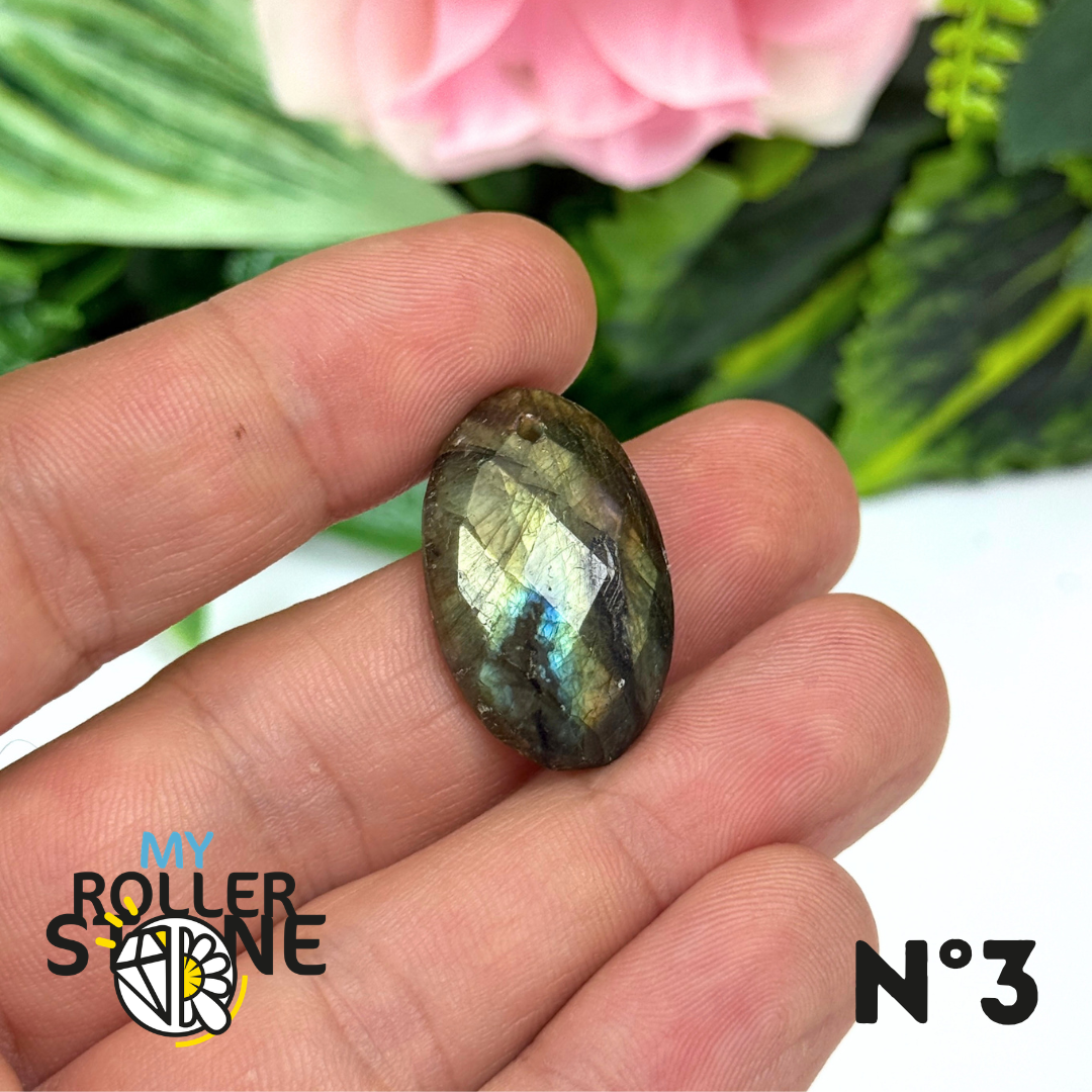 Pendentifs Labradorite Facettée Multi fire 5A
