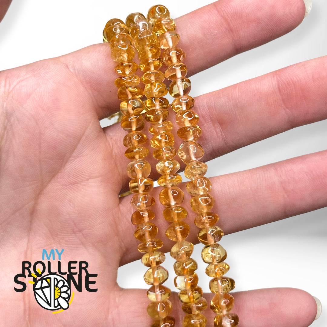 Perles Rondelles Citrine