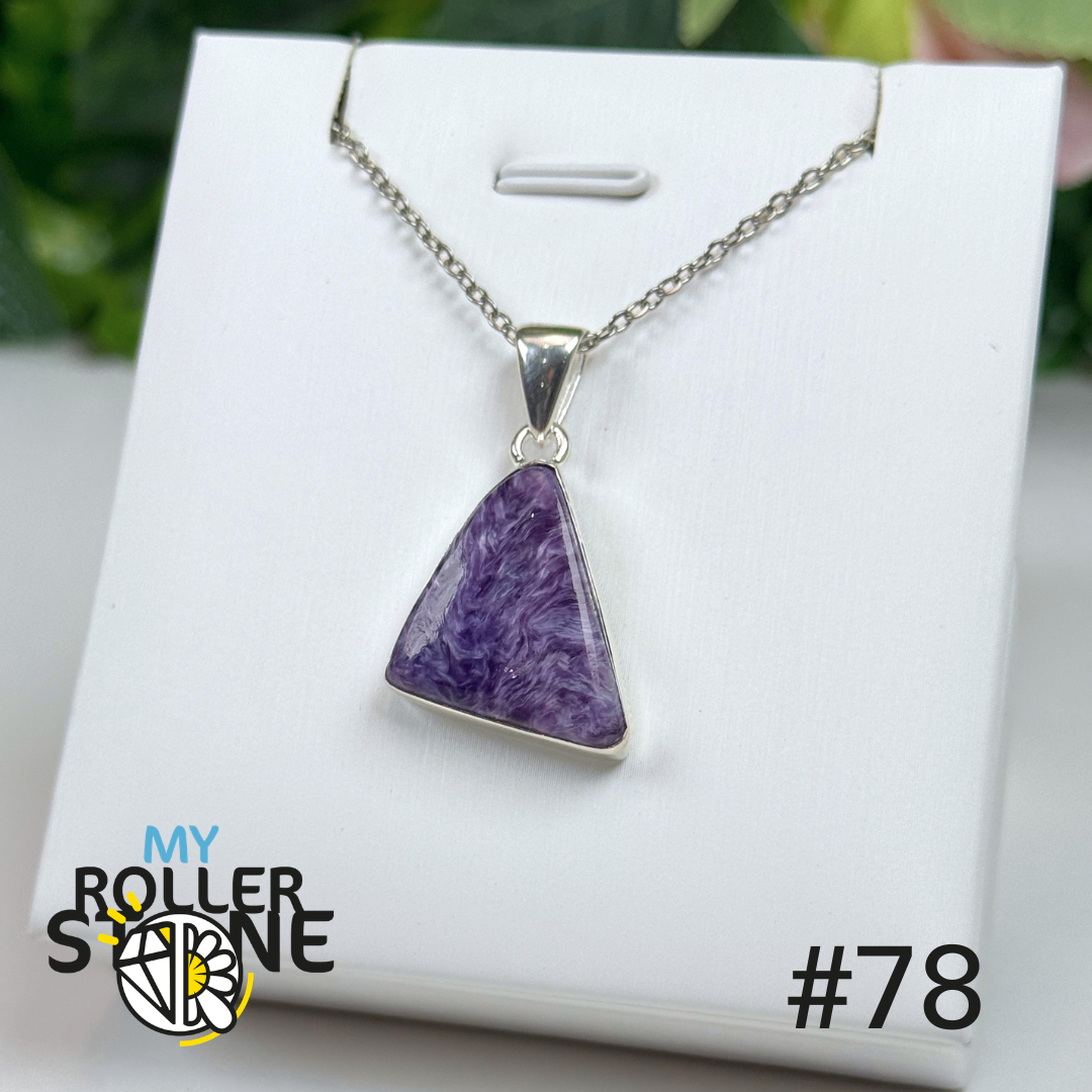 Pendentif argent charoïte #OP78
