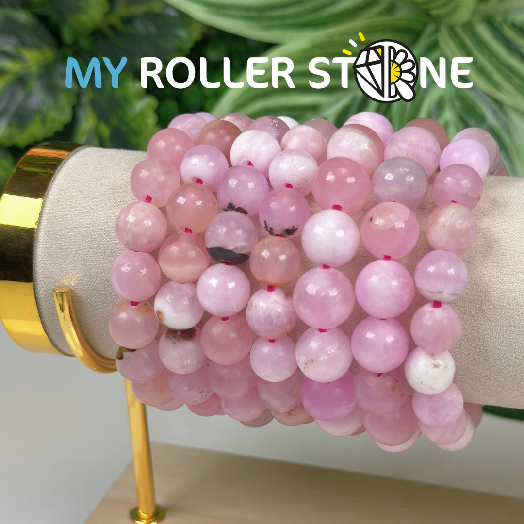 Bracelet en Aragonite rose 10,12 MM