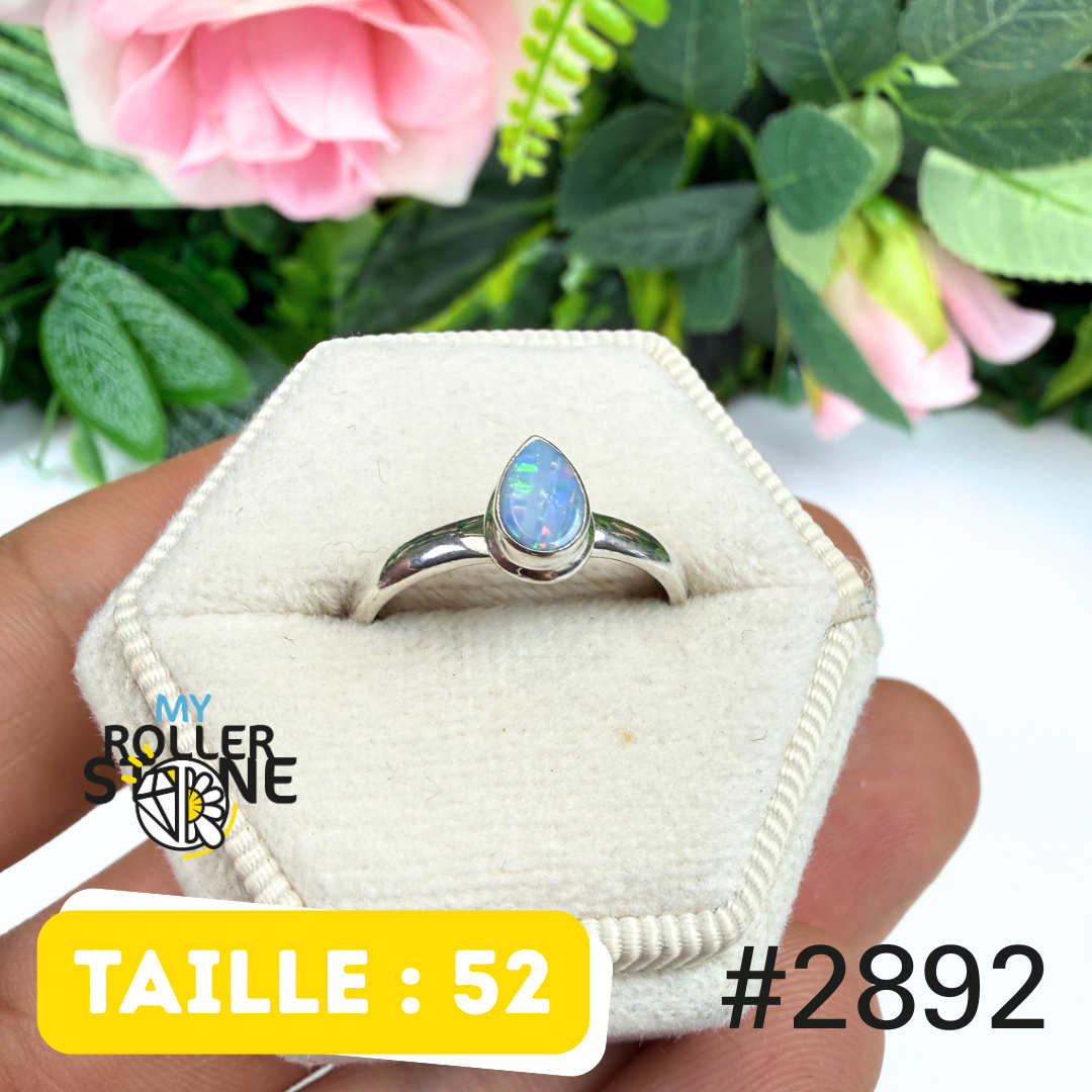 Bague argent opale australienne #2892