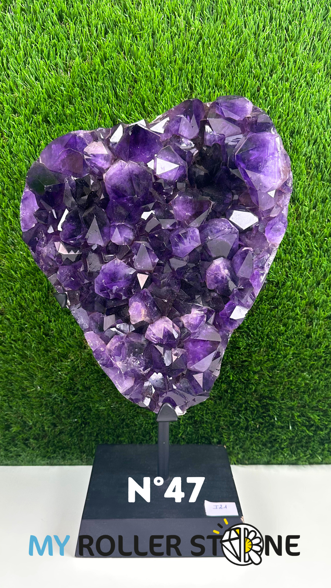 Géode Améthyste sur support bois #47