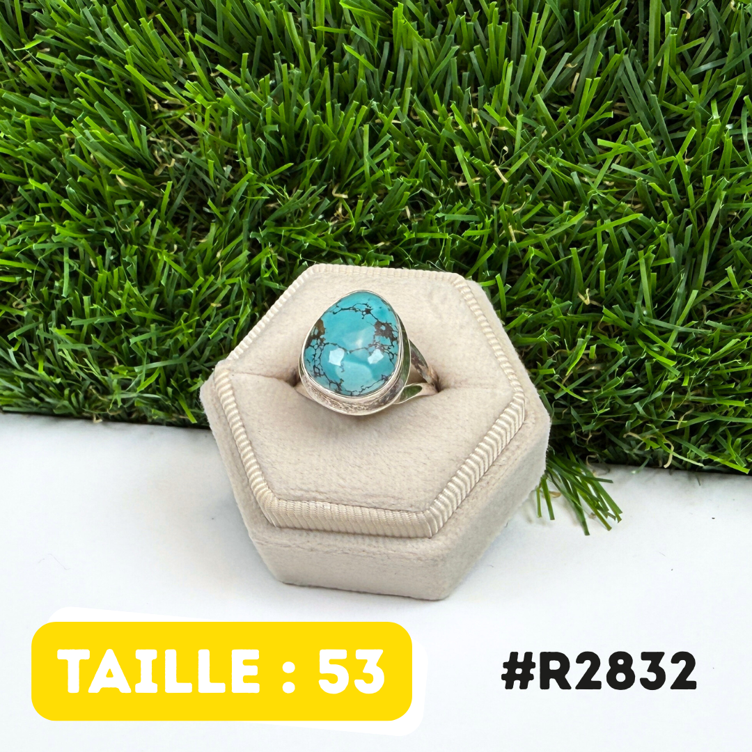 Bague Turquoise Tibétaine #R2832