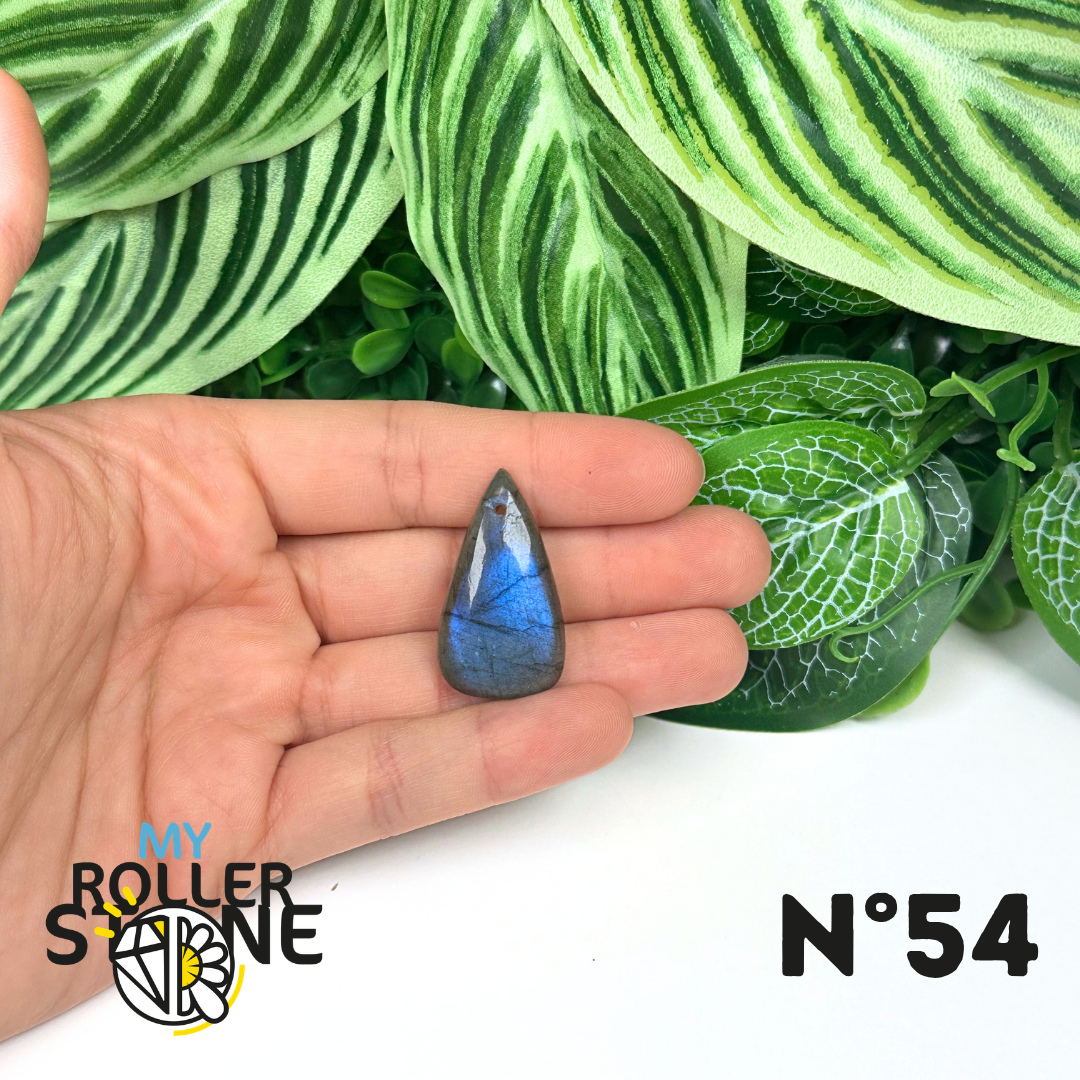 Pendentif Labradorite blue fire percé 5A