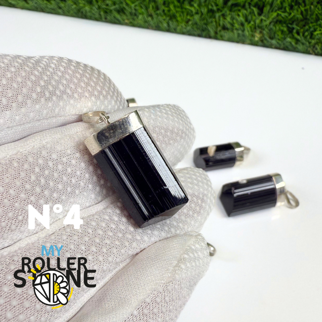 Pendentif Tourmaline Noire et Argent