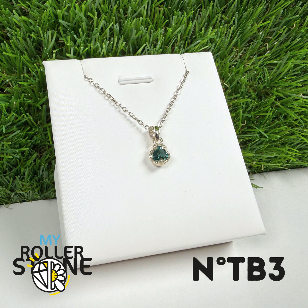 Tourmaline Bleue (Indigolite) - Argent 925 -#3