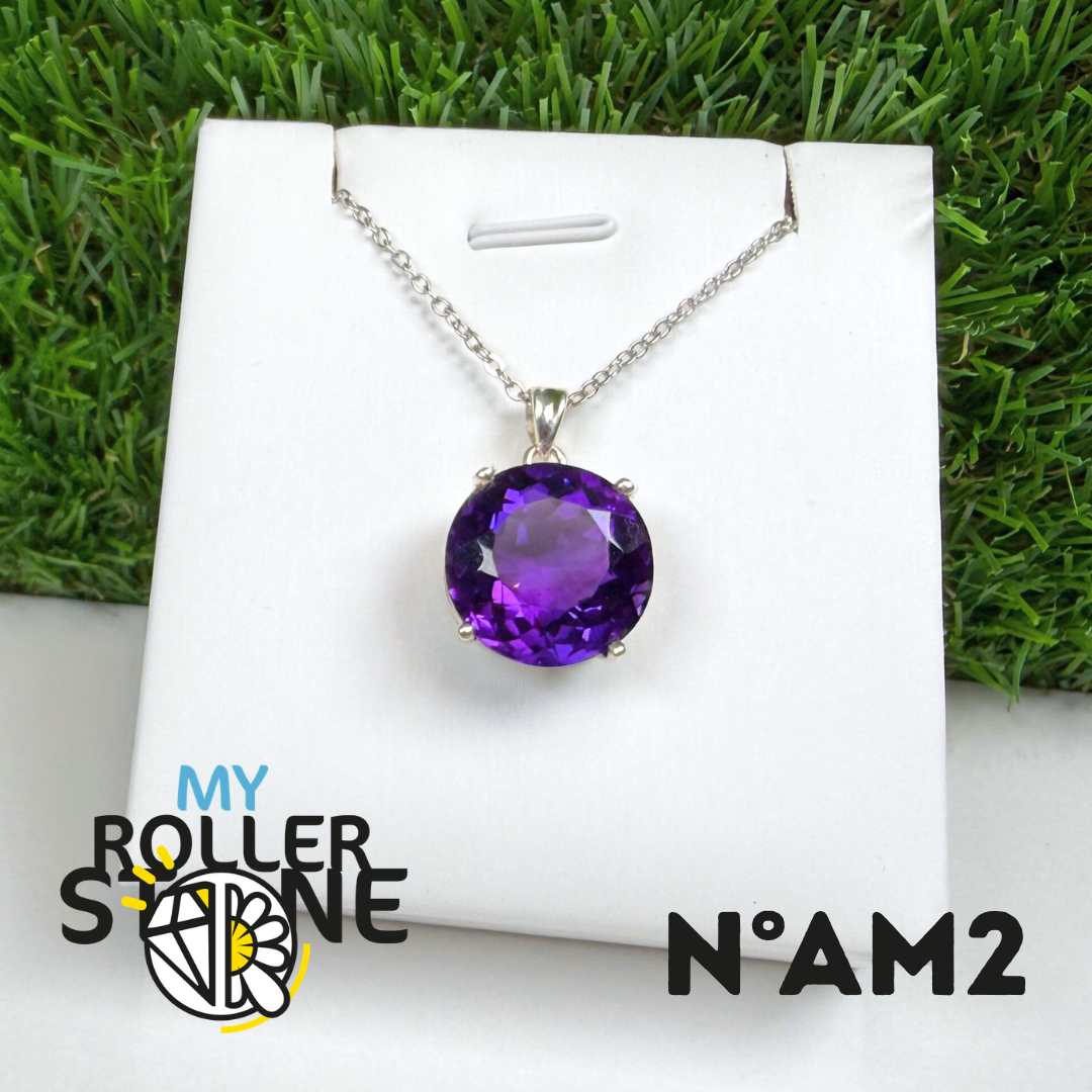 Pendentif Améthyste Facettée Du Brésil (BAIA) #AM2