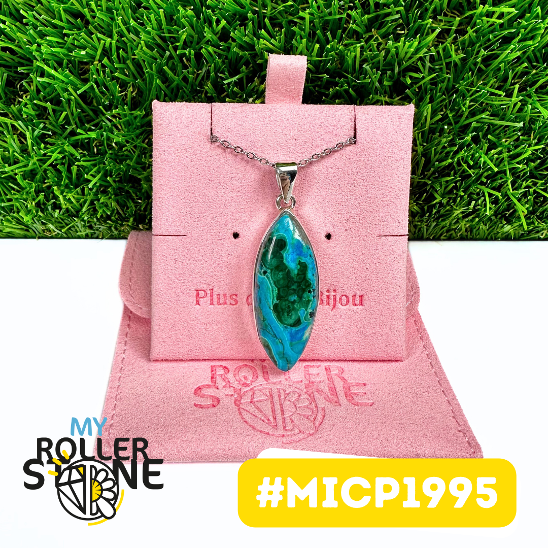 Pendentif Malachite Chrysocolle Argent 925 (MICP1995)