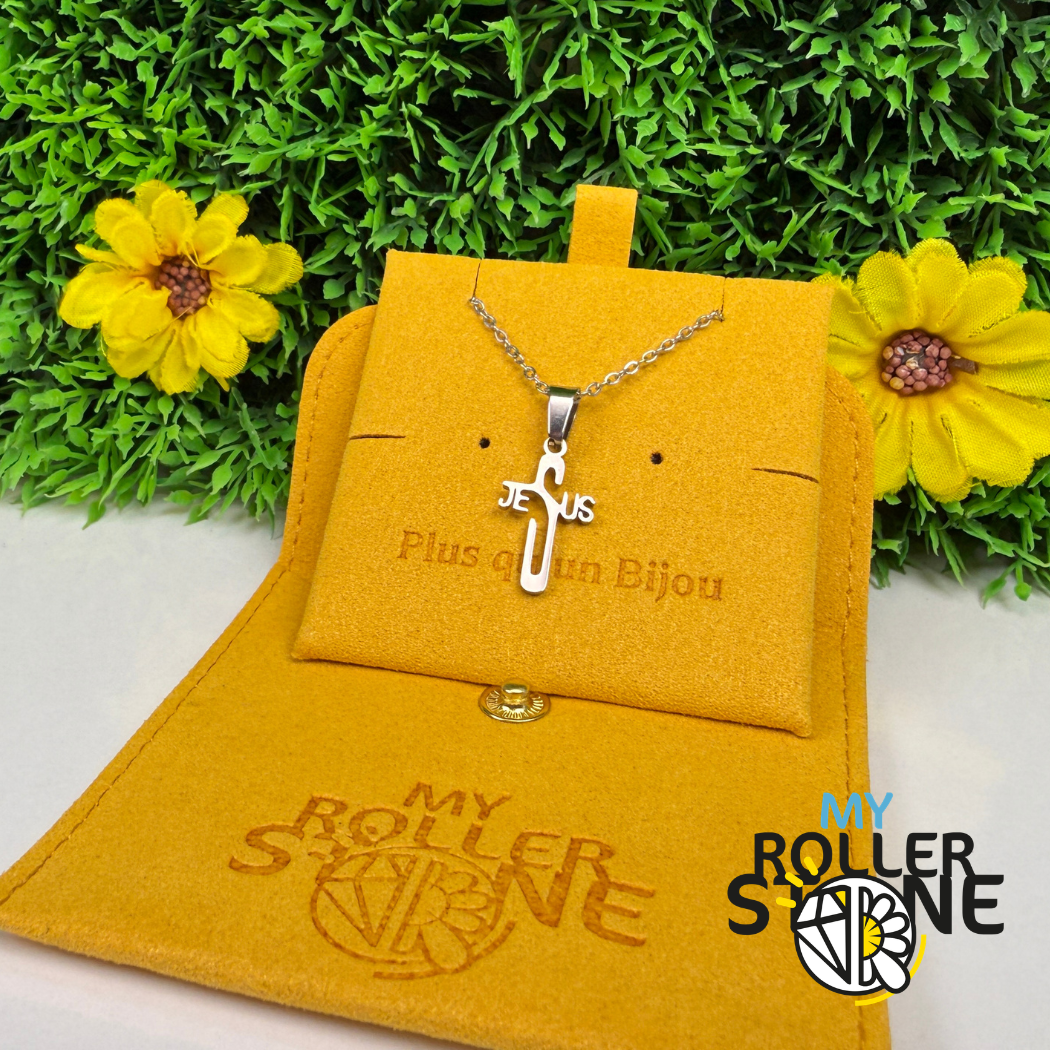 Pendentif Croix Inscription JESUS
