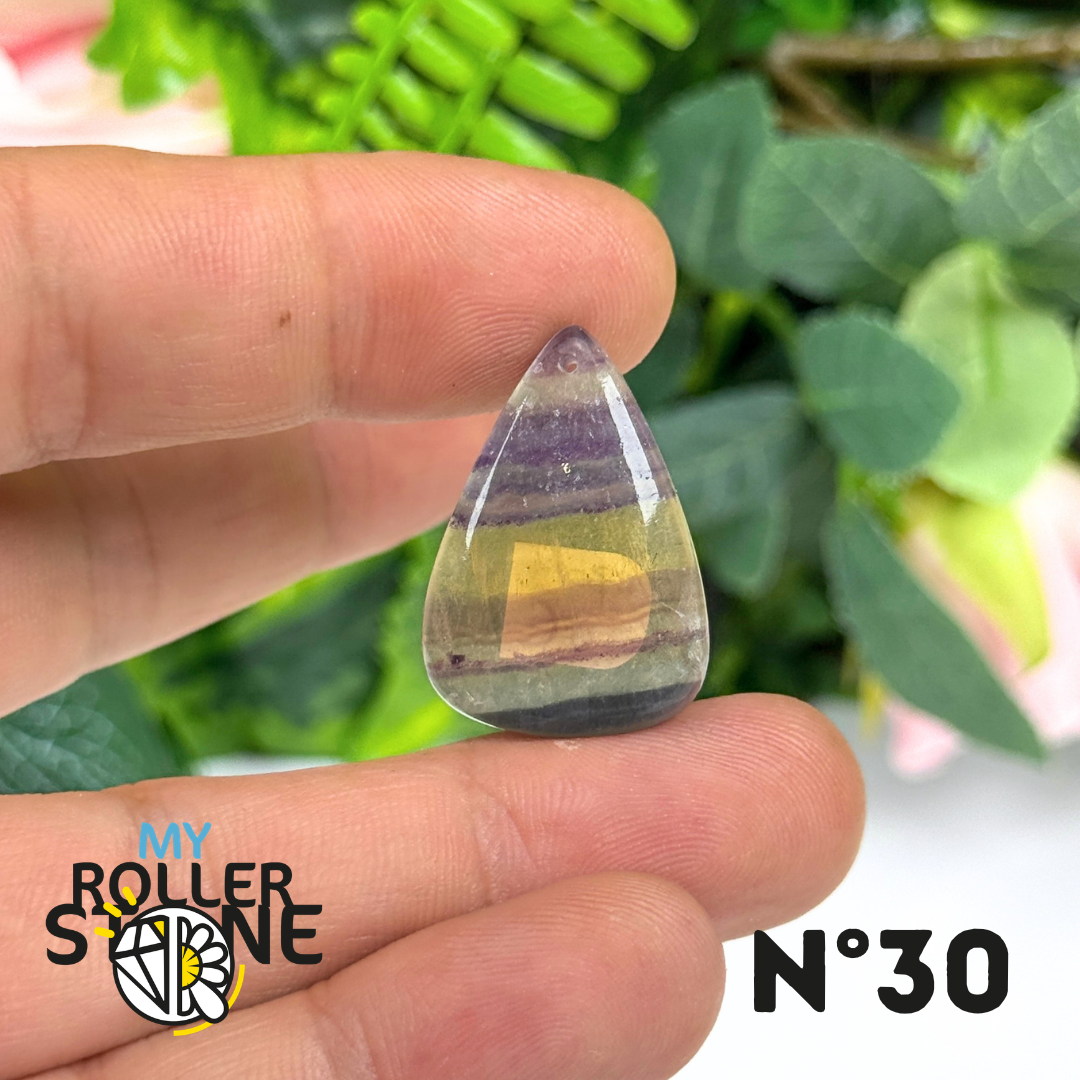 Pendentif percé Fluorite 5A