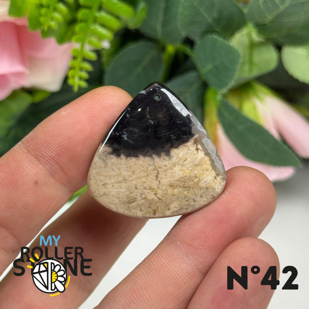 Pendentif Agate Racine de Palmier