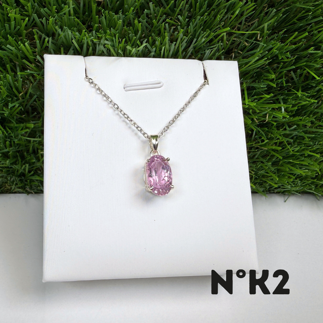 Pendentif Kunzite Qualité Gemme Argent 925 K2