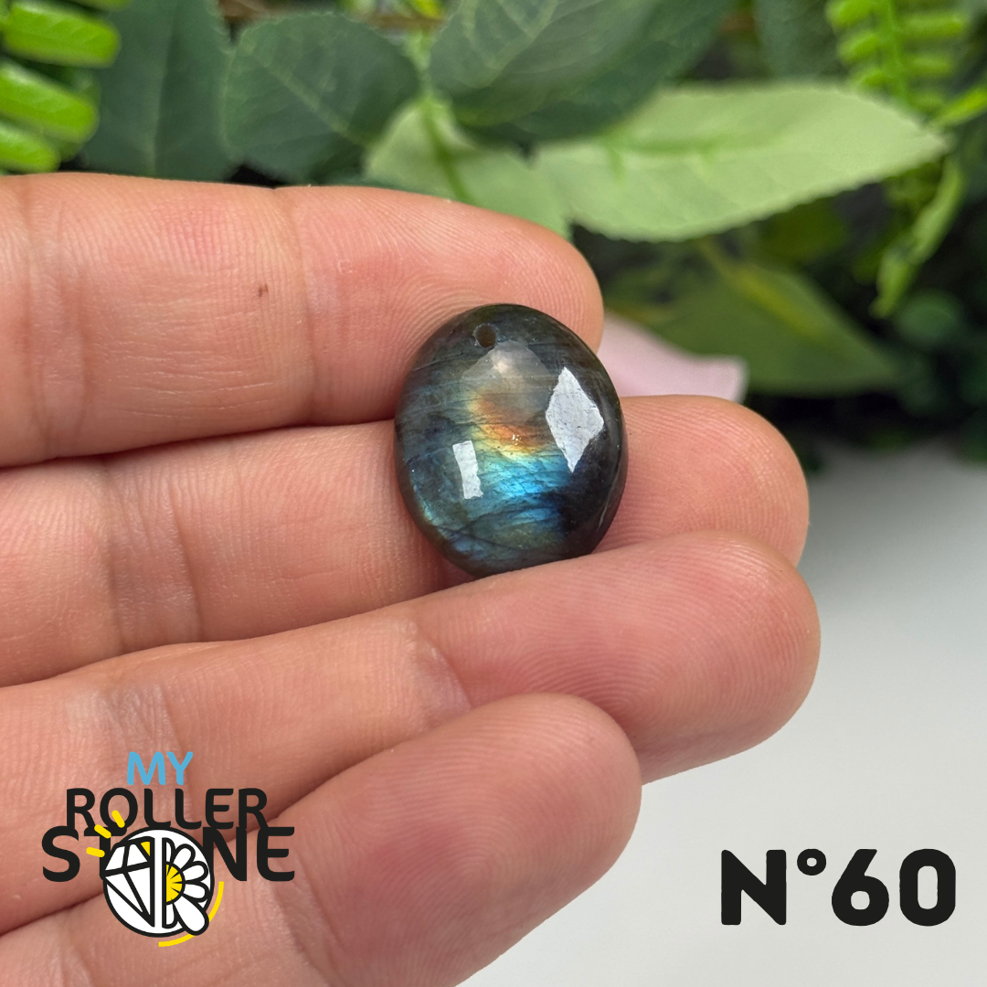 Pendentif Percé Labradorite Multi Fire 5A
