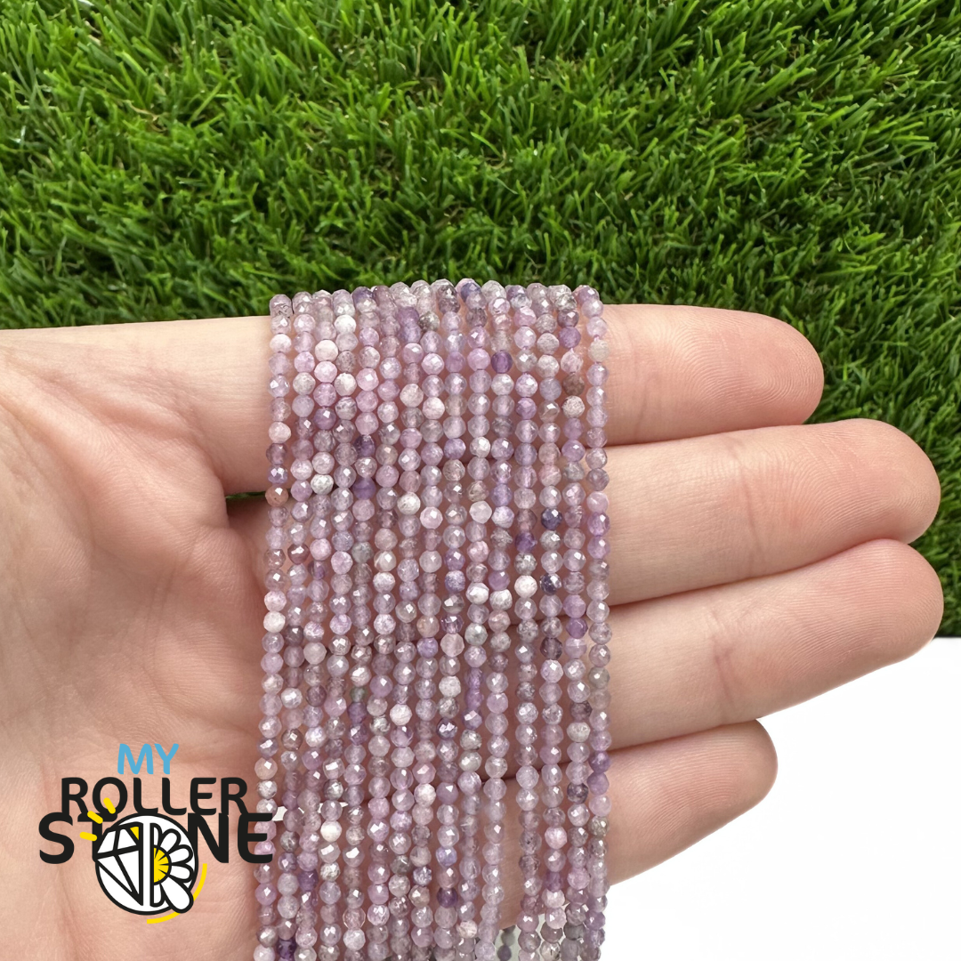 Perle facettée Lépidolite 4MM/2MM